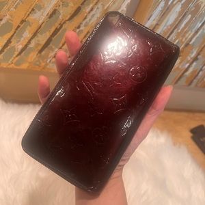 Louis Vuitton Amarante Monogram Vernis Leather Zippy Long Wallet